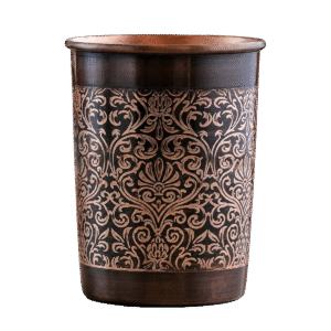 Copo De Cobre Puro Ayurveda Tamra Jal  300ml - Ébano