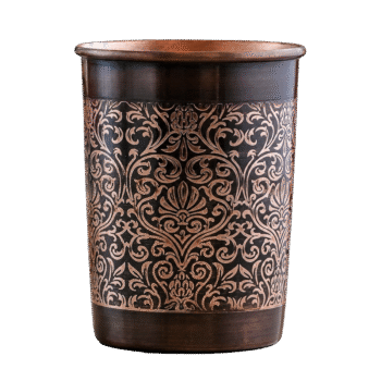 Copo De Cobre Puro Ayurveda Tamra Jal 300ml - Ébano